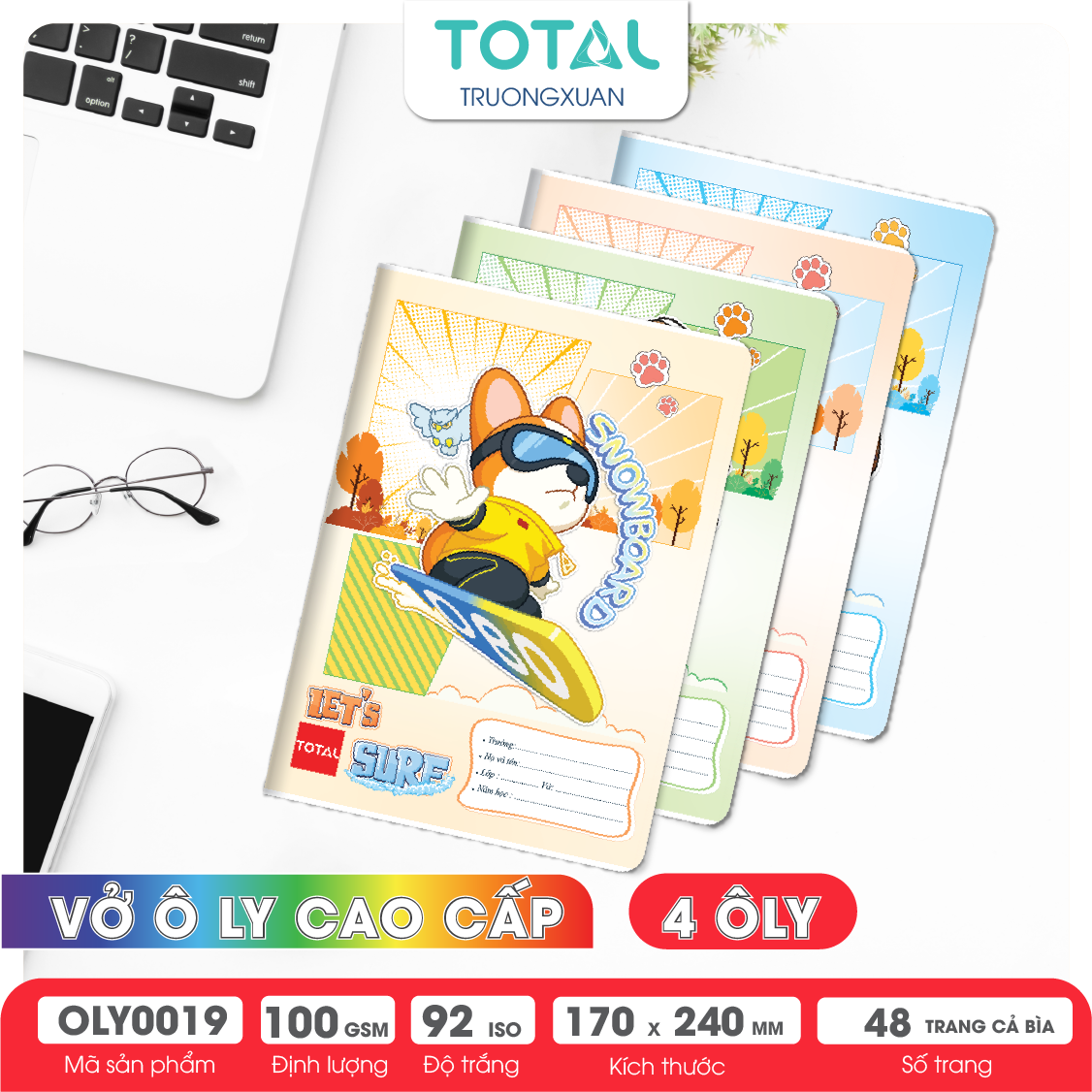 Vở oly Total Sport 48 trang 4 ôly