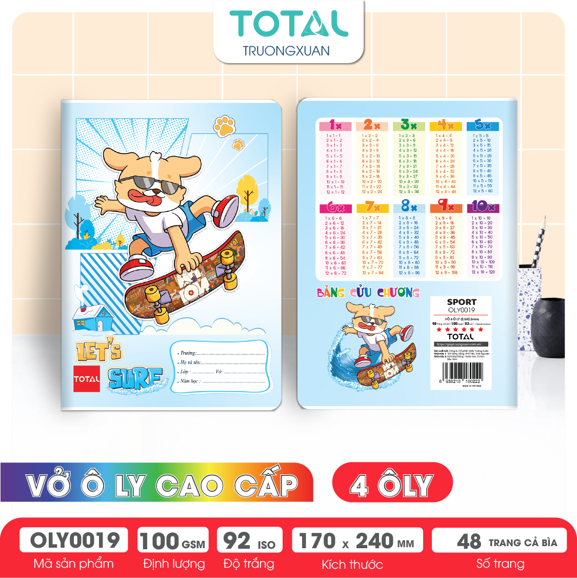 Vở oly Total Sport 48 trang 4 ôly