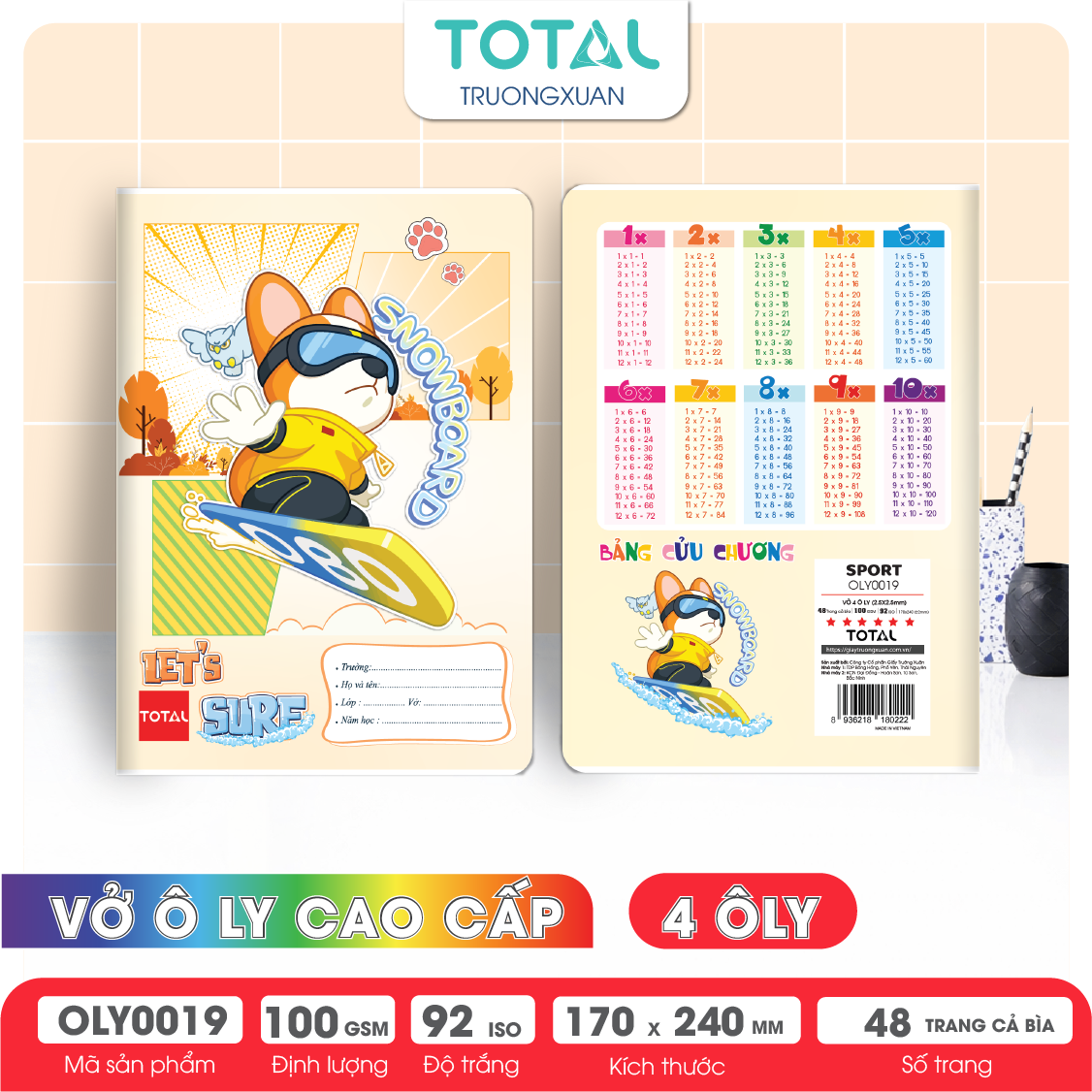 Vở oly Total Sport 48 trang 4 ôly