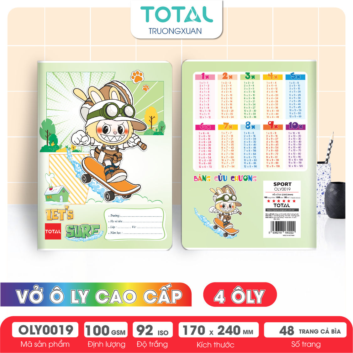 Vở oly Total Sport 48 trang 4 ôly