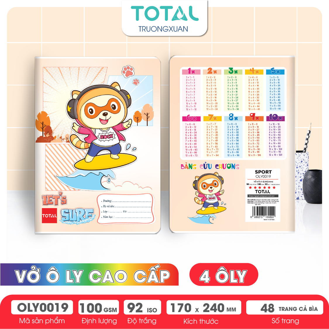 Vở oly Total Sport 48 trang 4 ôly