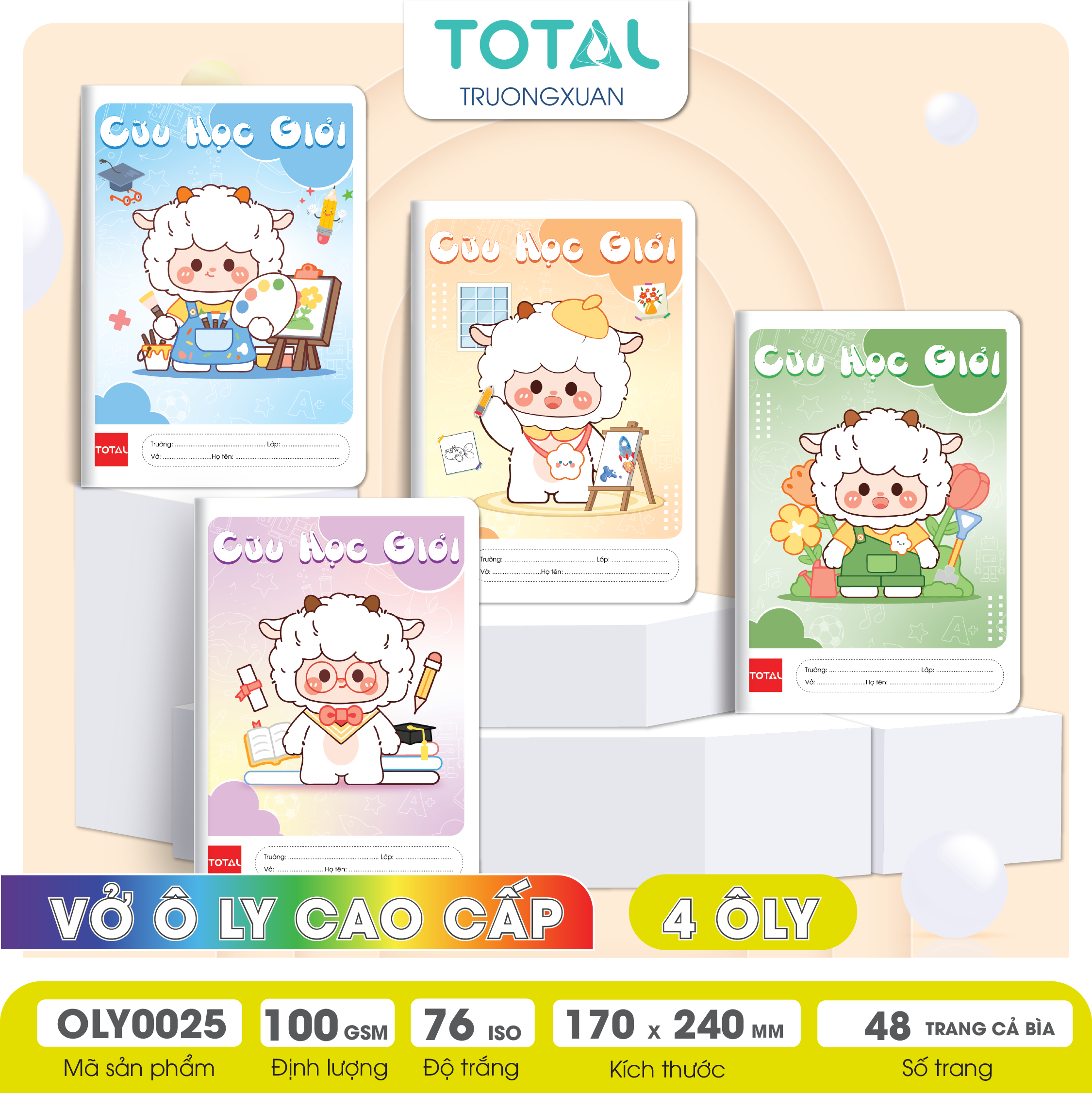 Vở oly chống lóa Total Lamb 48 trang 4 ôly