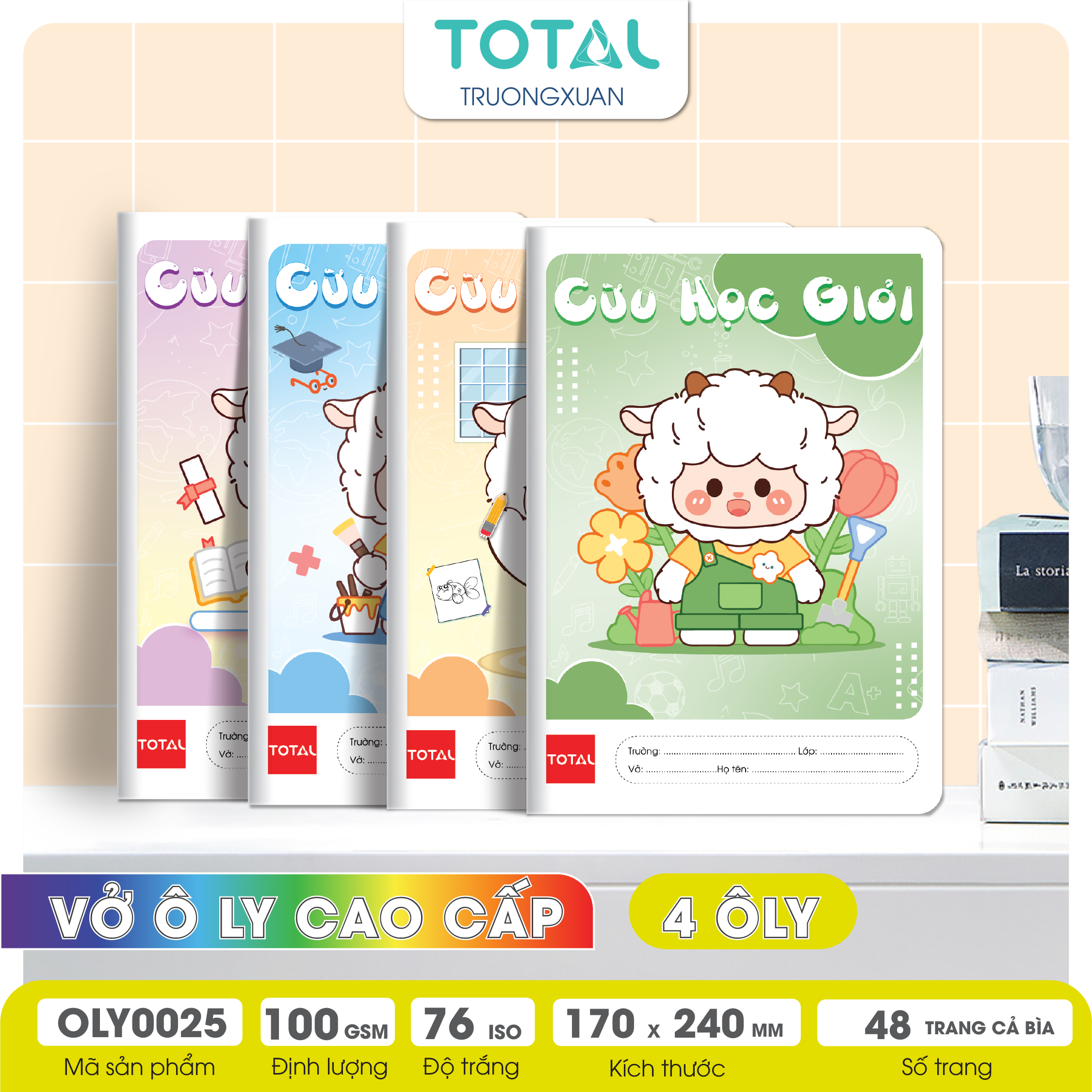Vở oly chống lóa Total Lamb 48 trang 4 ôly