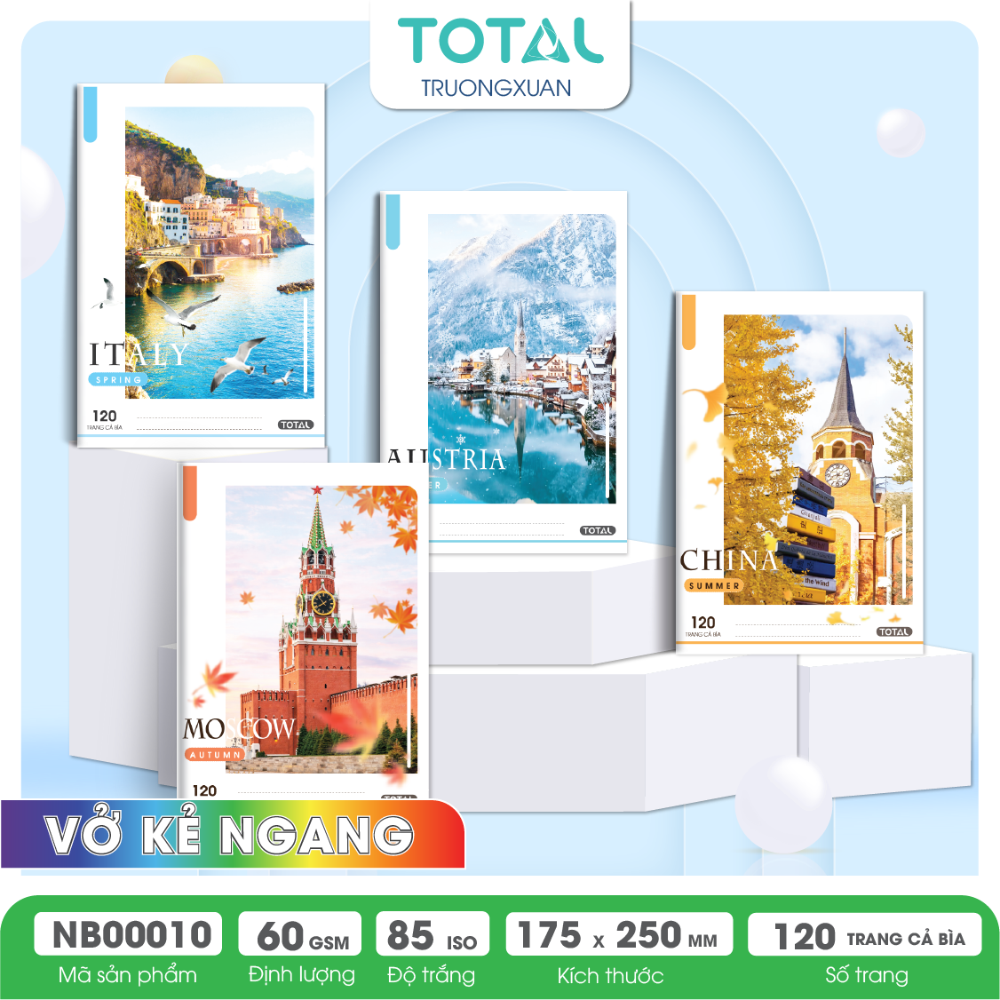 Vở kẻ ngang Total The Season Series 120 trang