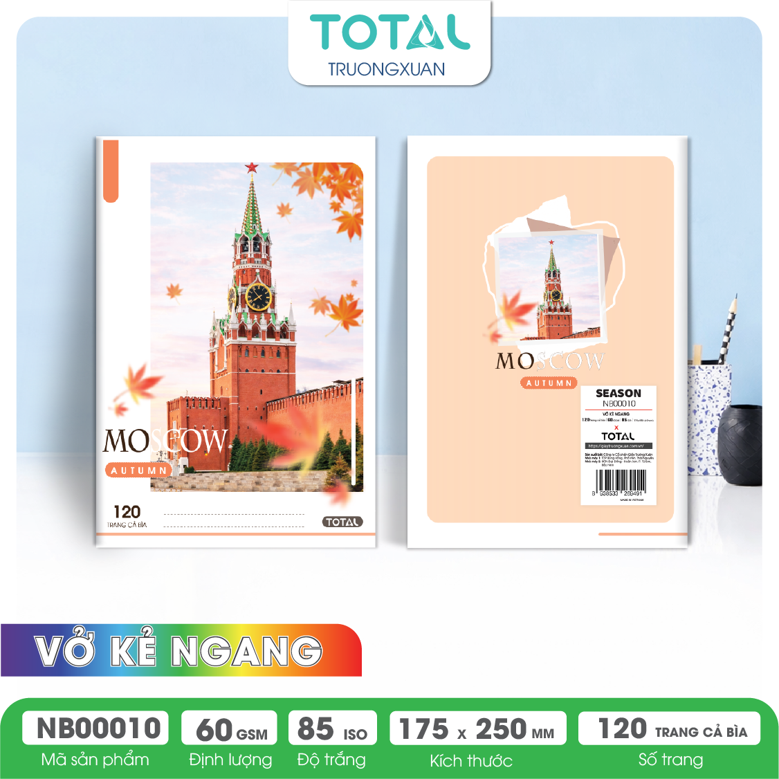 Vở kẻ ngang Total The Season Series 120 trang