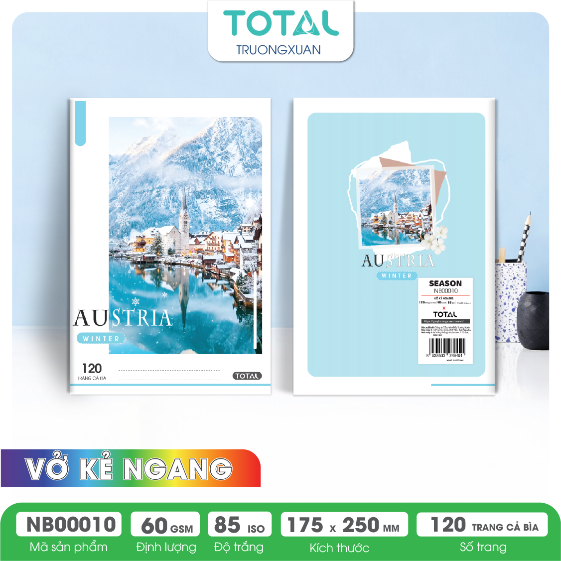 Vở kẻ ngang Total The Season Series 120 trang
