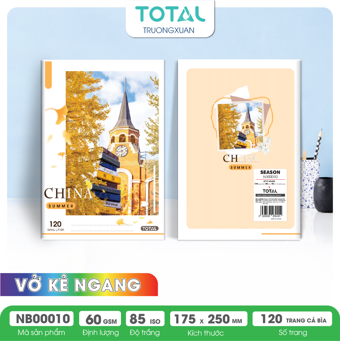 Vở kẻ ngang Total The Season Series 120 trang
