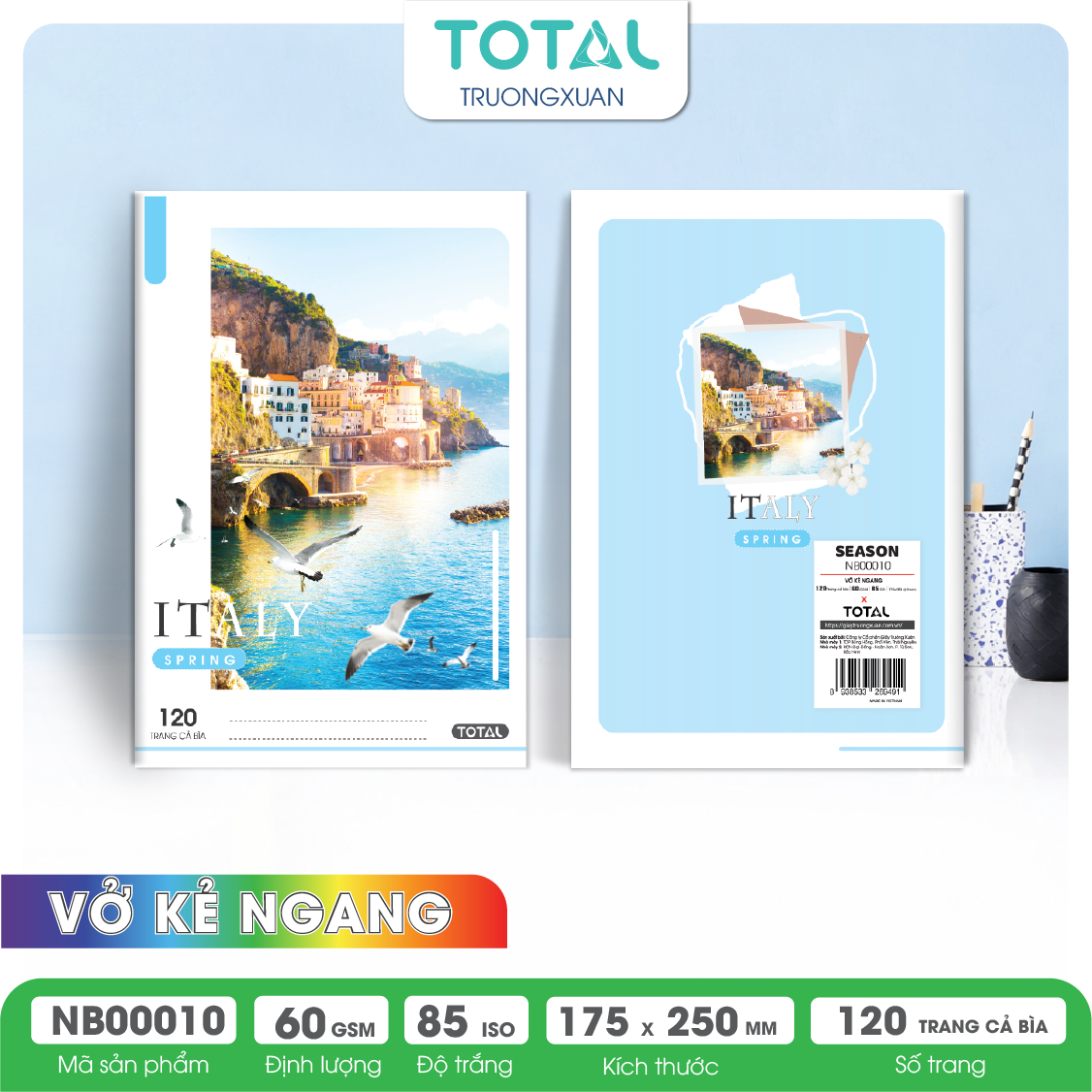 Vở kẻ ngang Total The Season Series 120 trang
