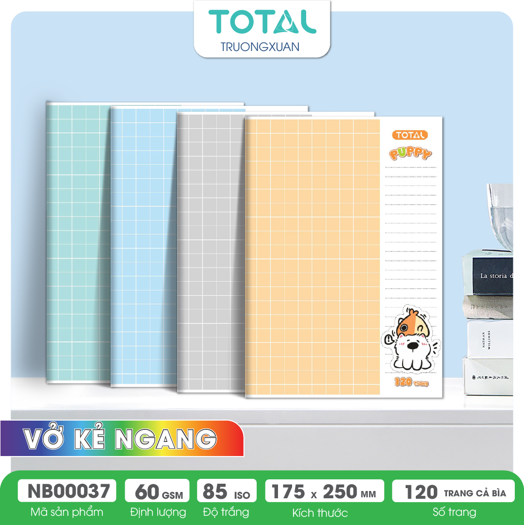 Vở kẻ ngang Total Puppy  120 trang