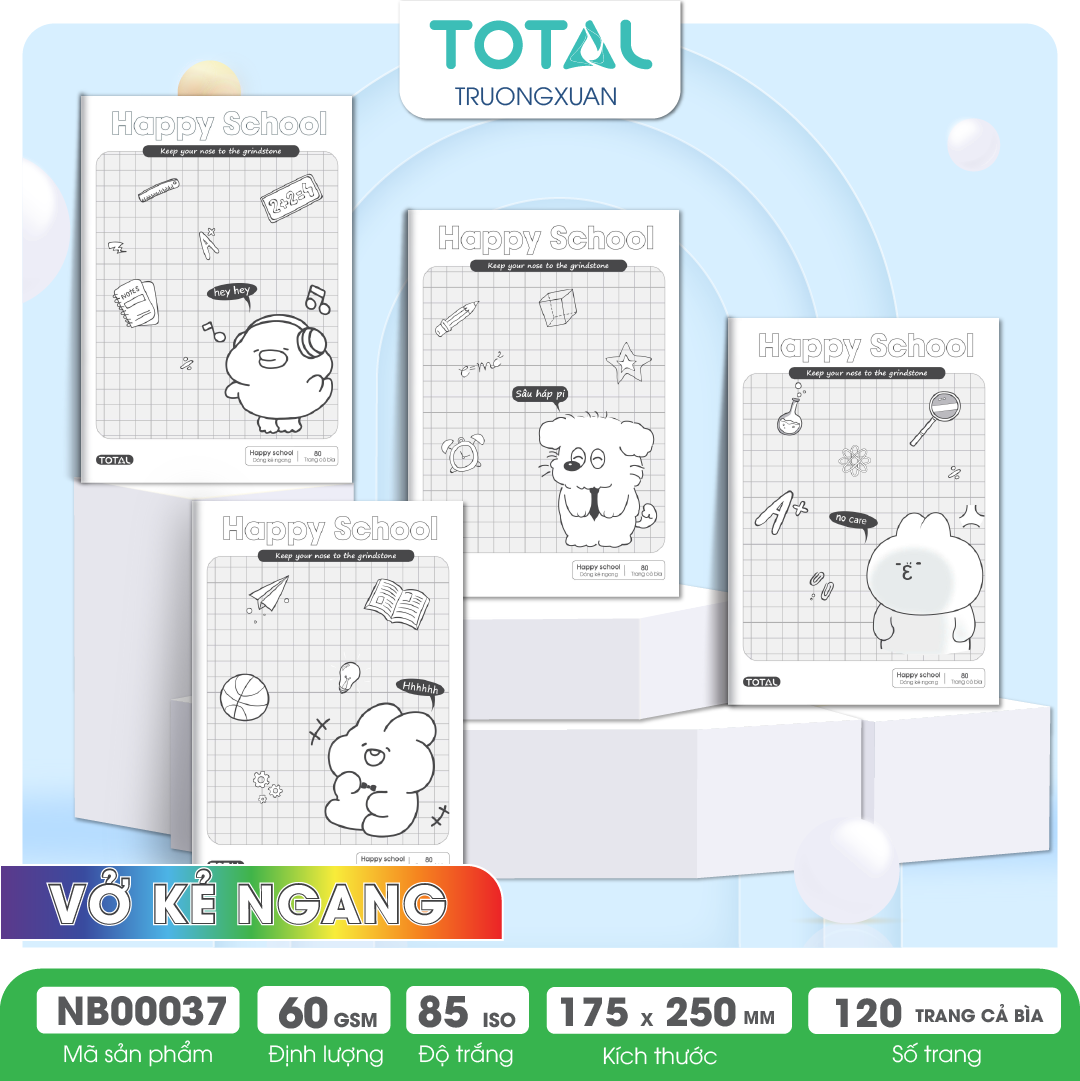 Vở kẻ ngang Total Happy School 80 trang