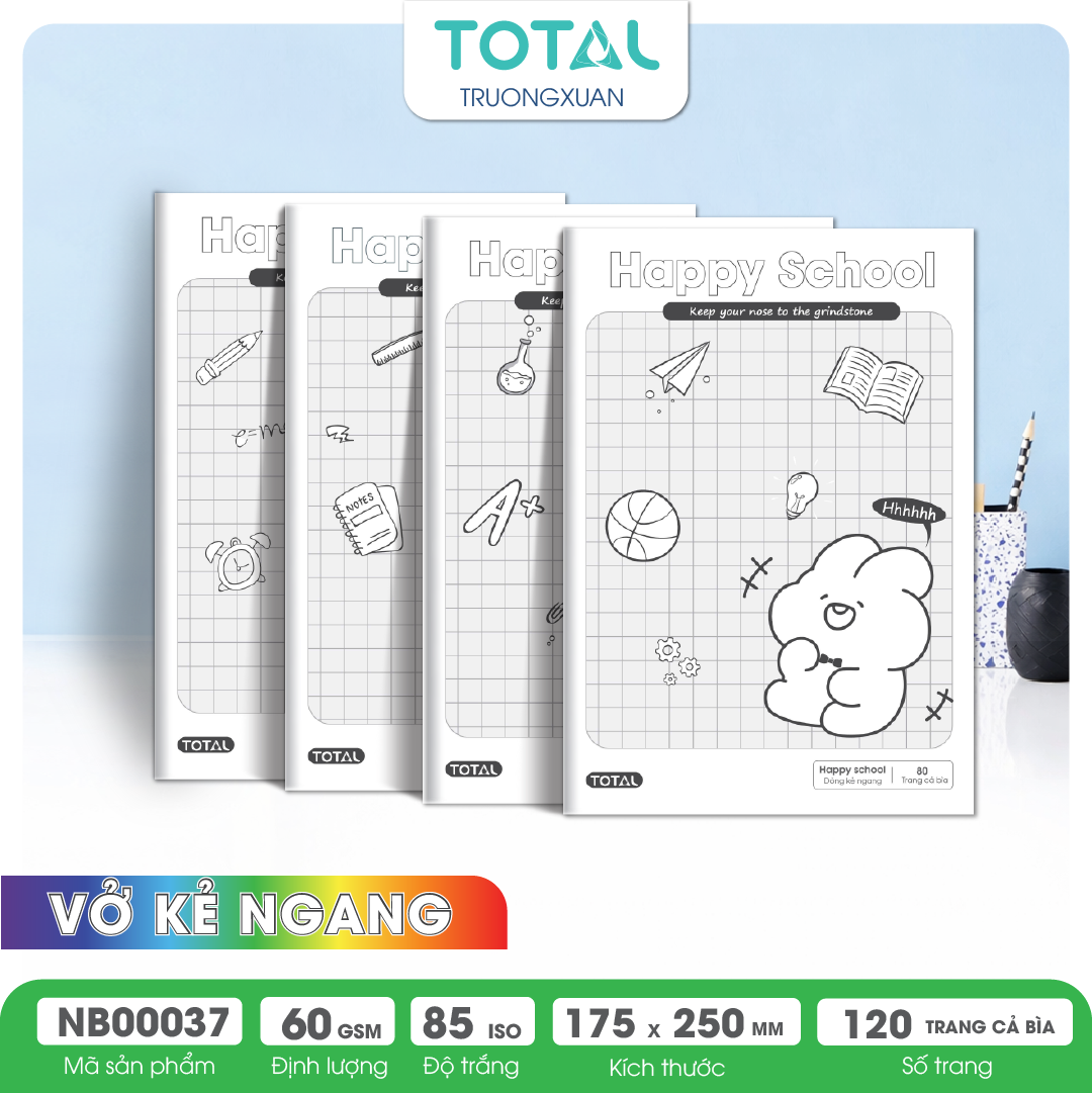Vở kẻ ngang Total Happy School 80 trang