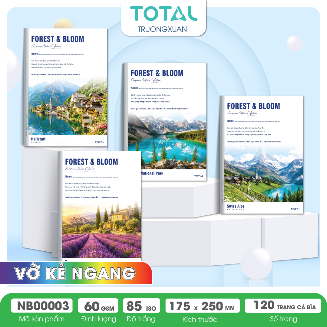 Vở kẻ ngang Total  Vista 120 trang