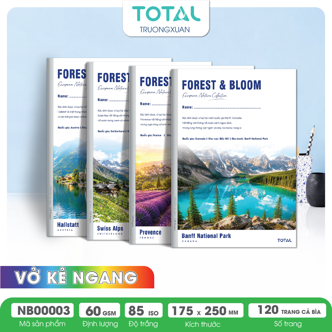 Vở kẻ ngang Total  Vista 120 trang