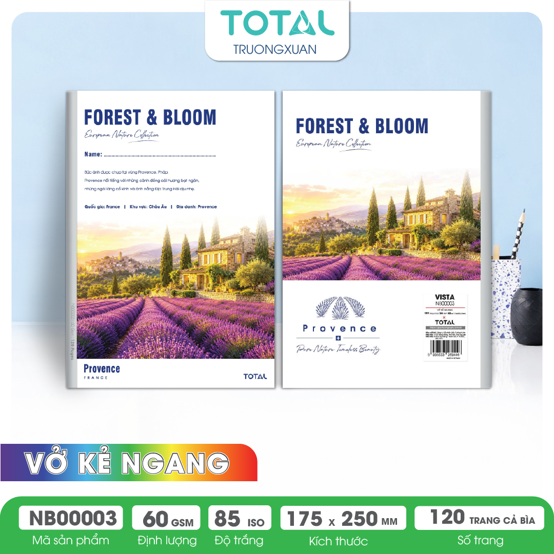 Vở kẻ ngang Total  Vista 120 trang
