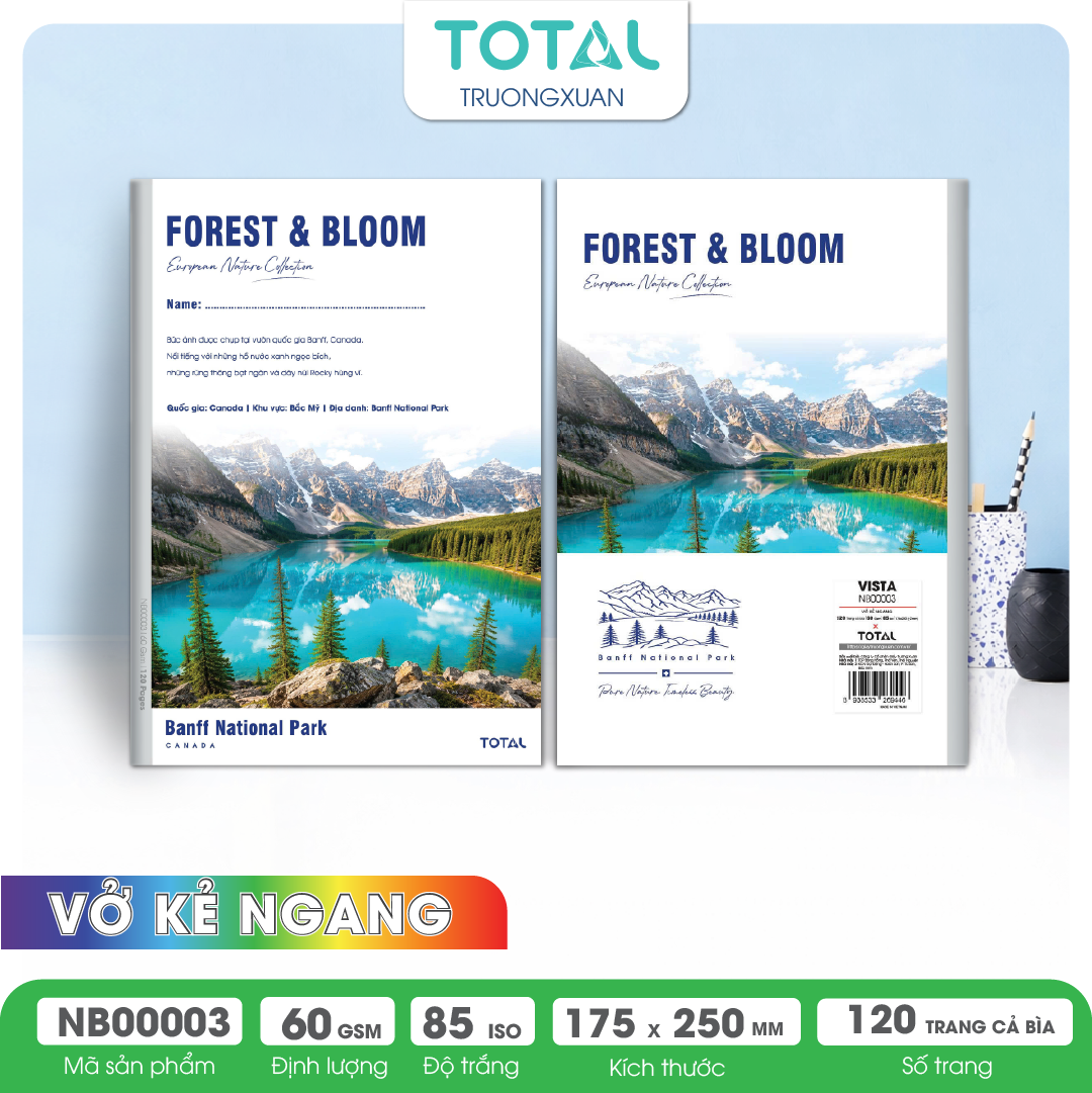 Vở kẻ ngang Total  Vista 120 trang