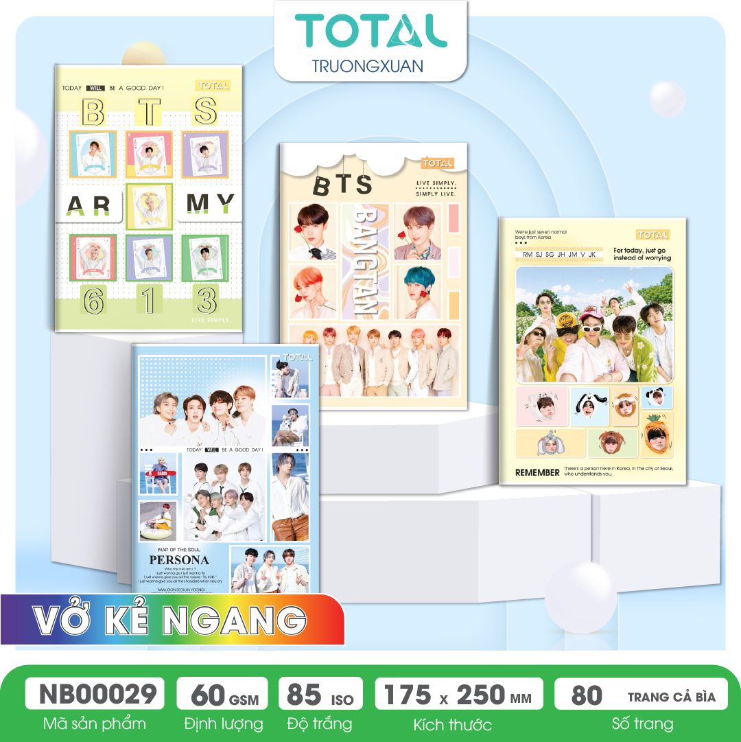 Vở kẻ ngang Total BTS Series 80 trang