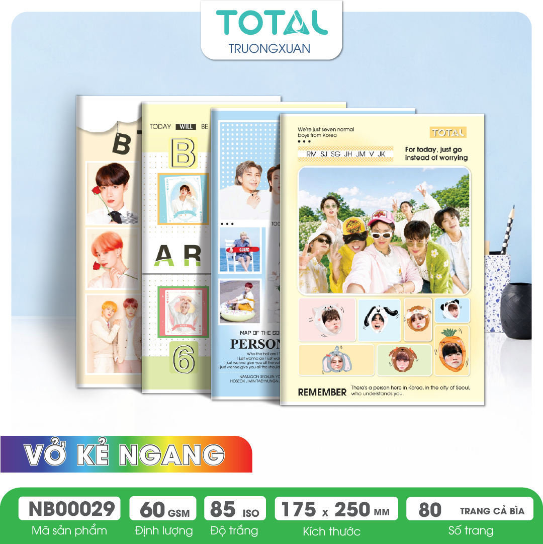 Vở kẻ ngang Total BTS Series 80 trang