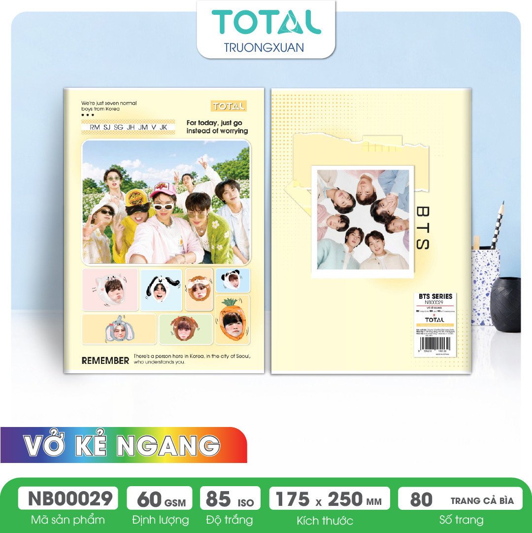 Vở kẻ ngang Total BTS Series 80 trang