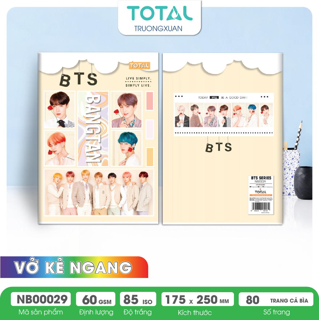 Vở kẻ ngang Total BTS Series 80 trang