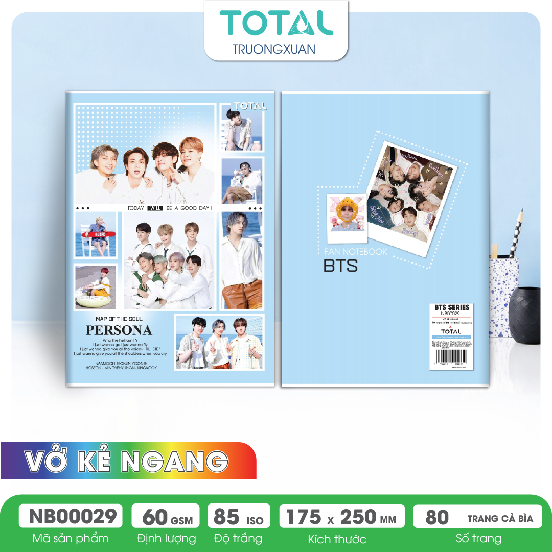 Vở kẻ ngang Total BTS Series 80 trang