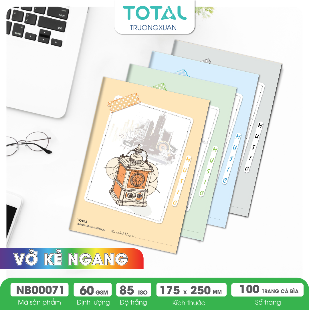 Vở kẻ ngang Total Music 100 trang