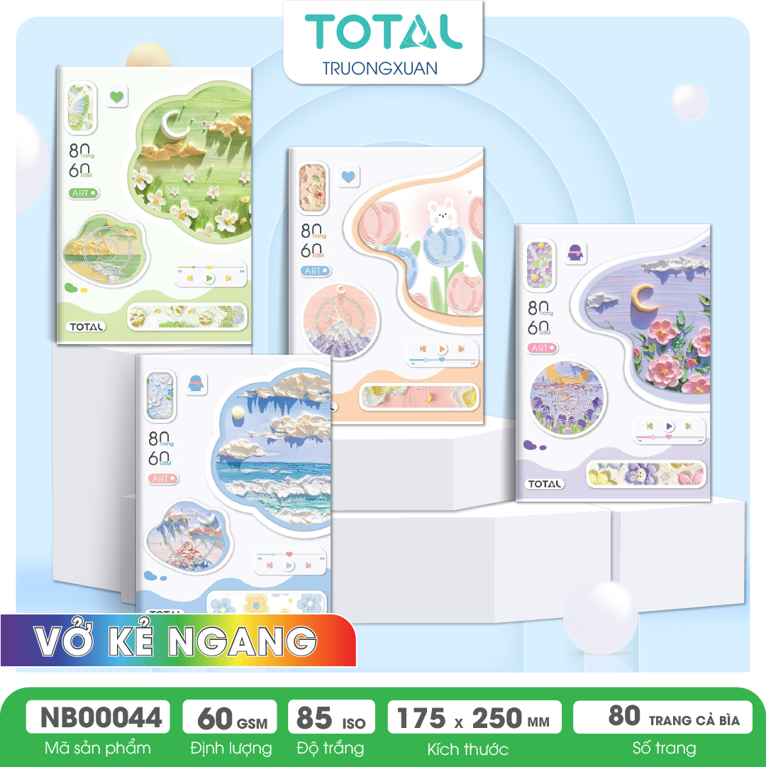 Vở kẻ ngang Total Art.02 80 trang