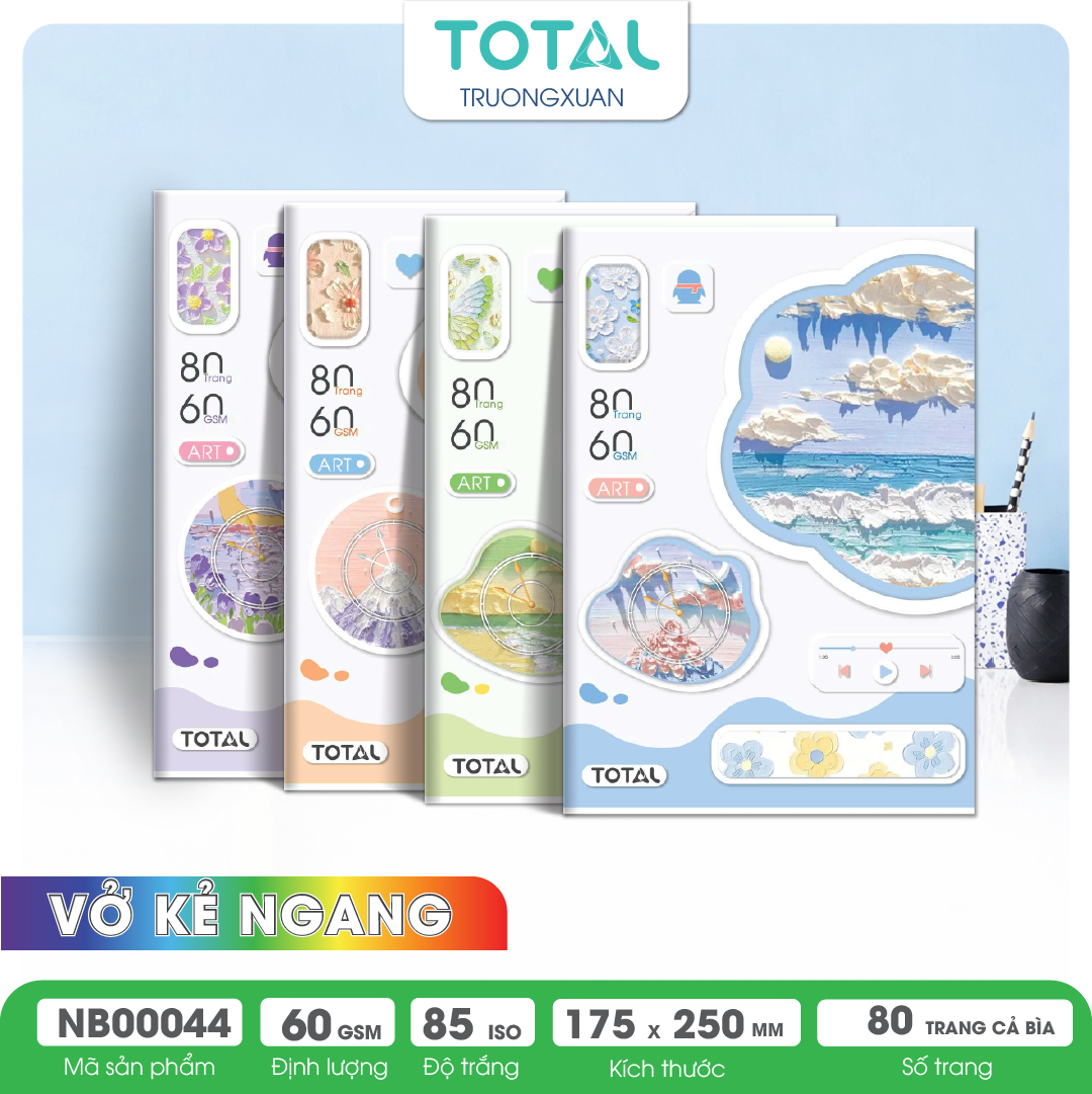 Vở kẻ ngang Total Art.02 80 trang