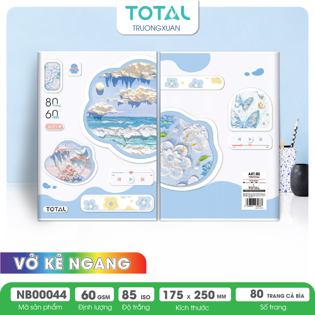 Vở kẻ ngang Total Art.02 80 trang