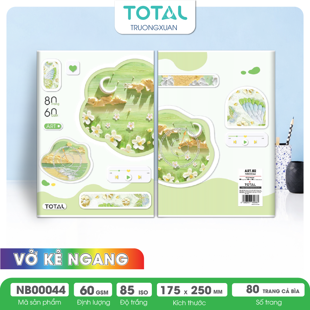 Vở kẻ ngang Total Art.02 80 trang