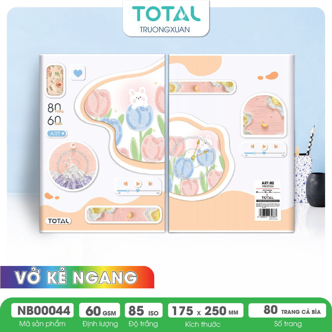 Vở kẻ ngang Total Art.02 80 trang