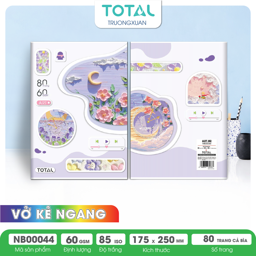 Vở kẻ ngang Total Art.02 80 trang