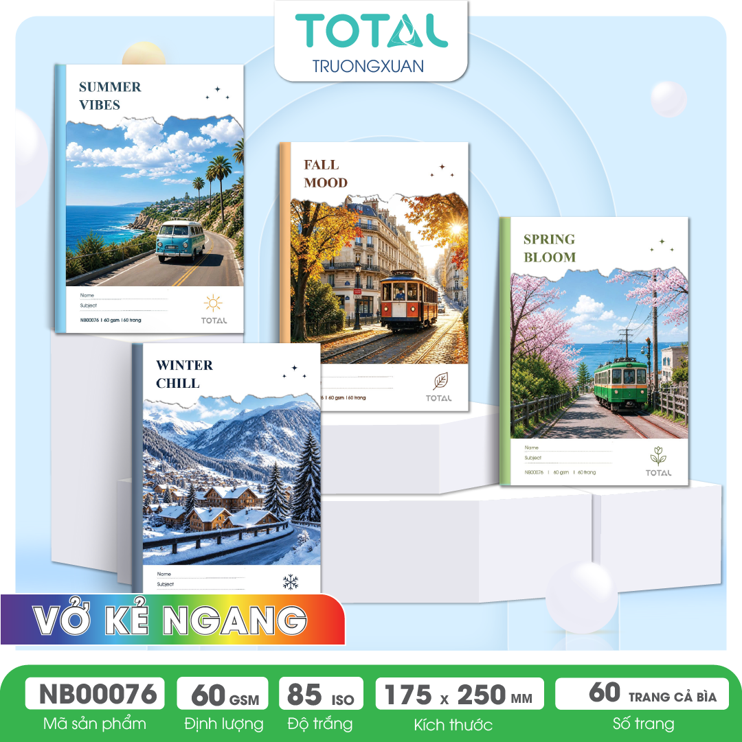 Vở kẻ ngang Total Season.02 60 trang