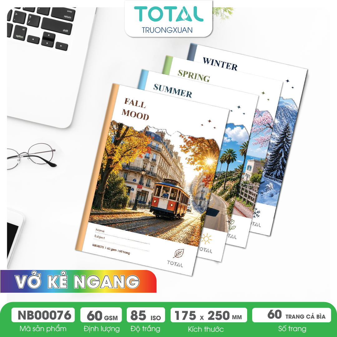 Vở kẻ ngang Total Season.02 60 trang