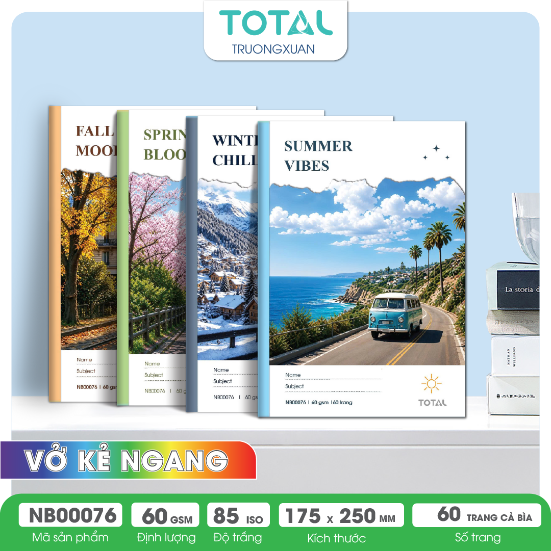 Vở kẻ ngang Total Season.02 60 trang