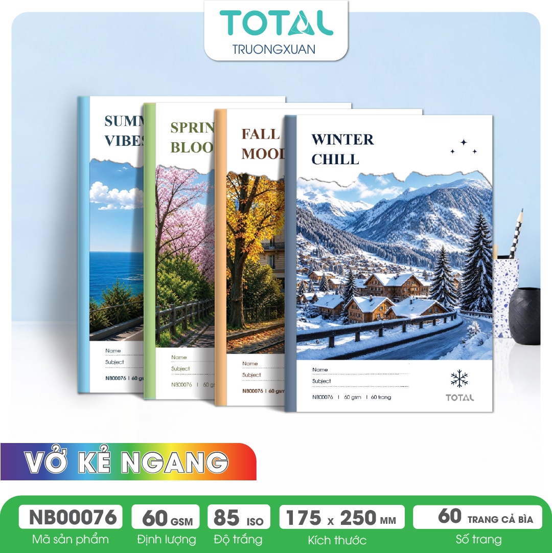 Vở kẻ ngang Total Season.02 60 trang