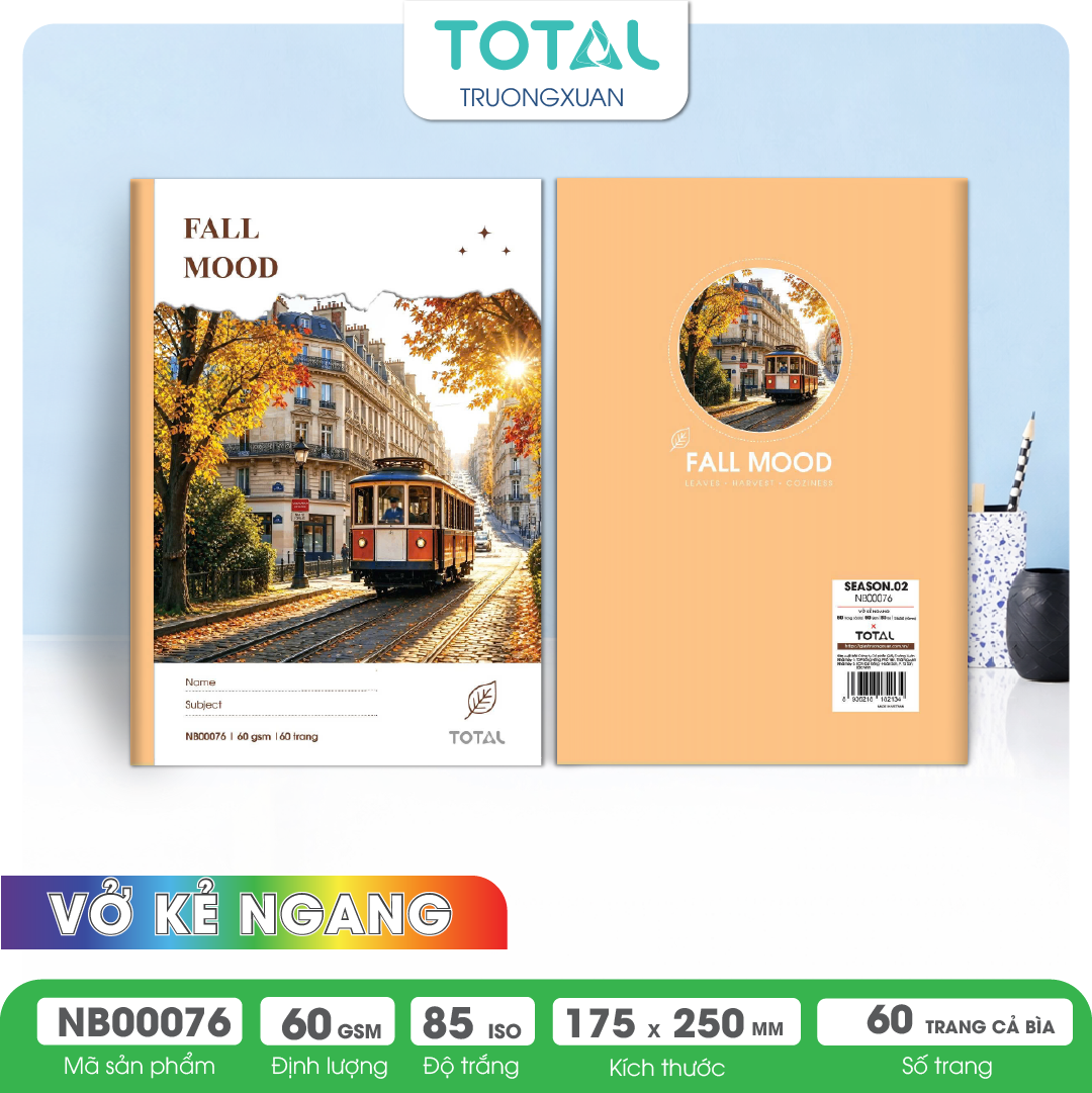 Vở kẻ ngang Total Season.02 60 trang