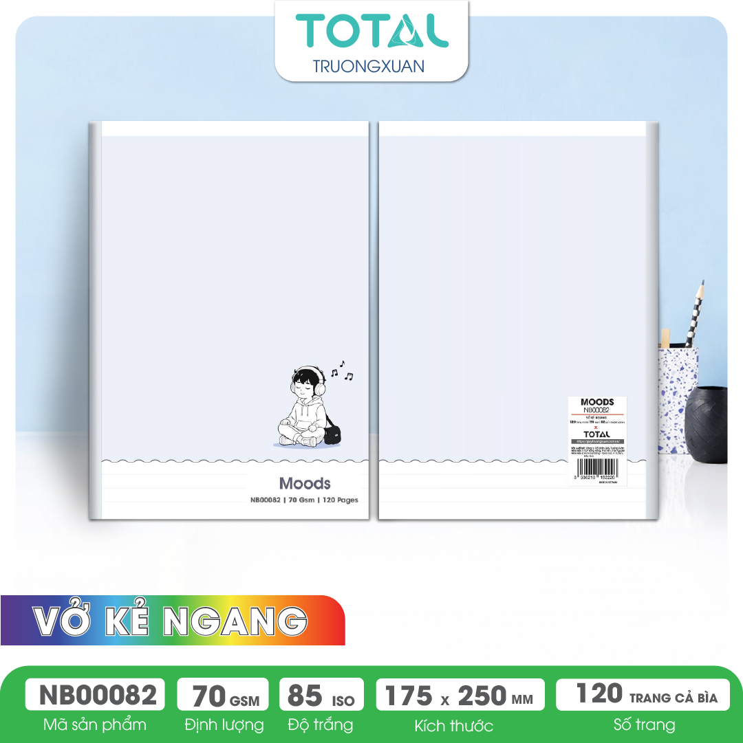 Vở kẻ ngang Total MOODS 120 trang