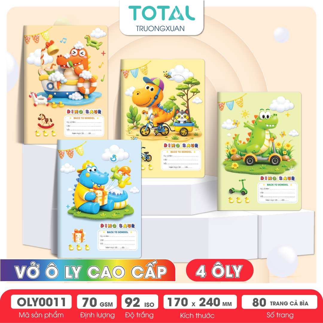 Vở oly Total Dino 80 trang 4 ôly