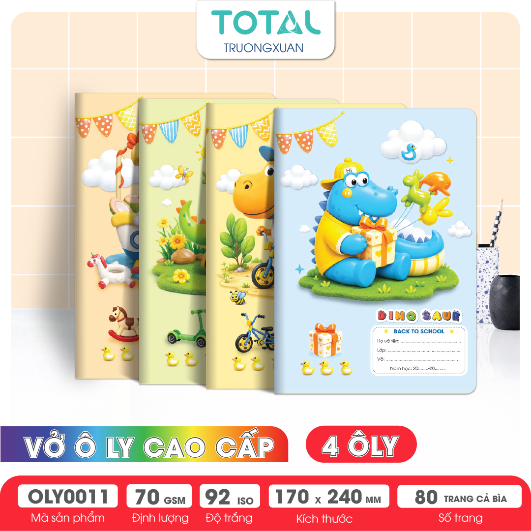 Vở oly Total Dino 80 trang 4 ôly