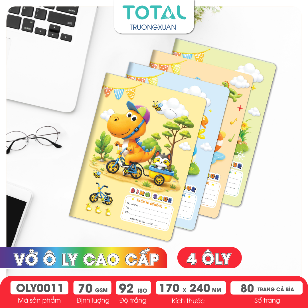Vở oly Total Dino 80 trang 4 ôly