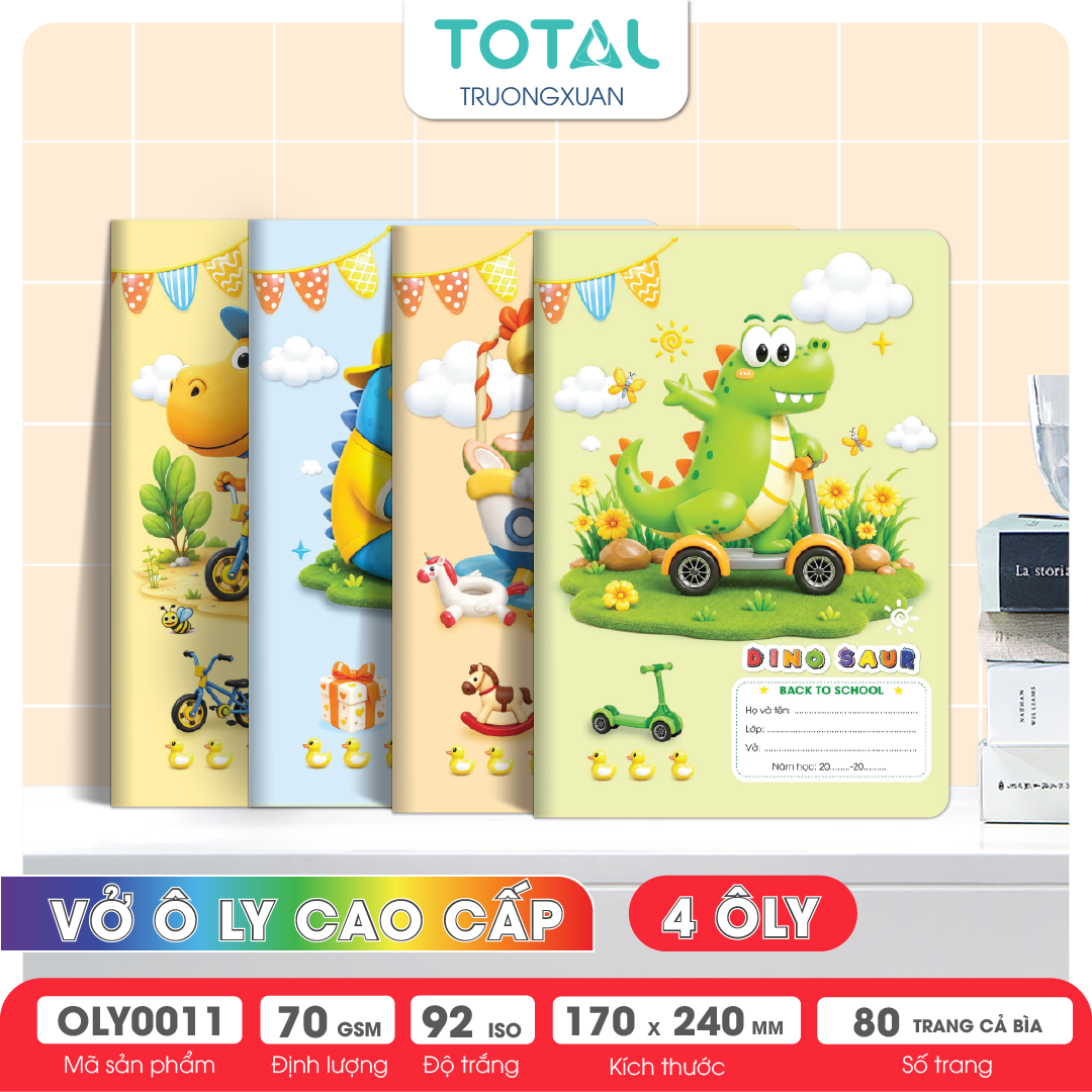 Vở oly Total Dino 80 trang 4 ôly