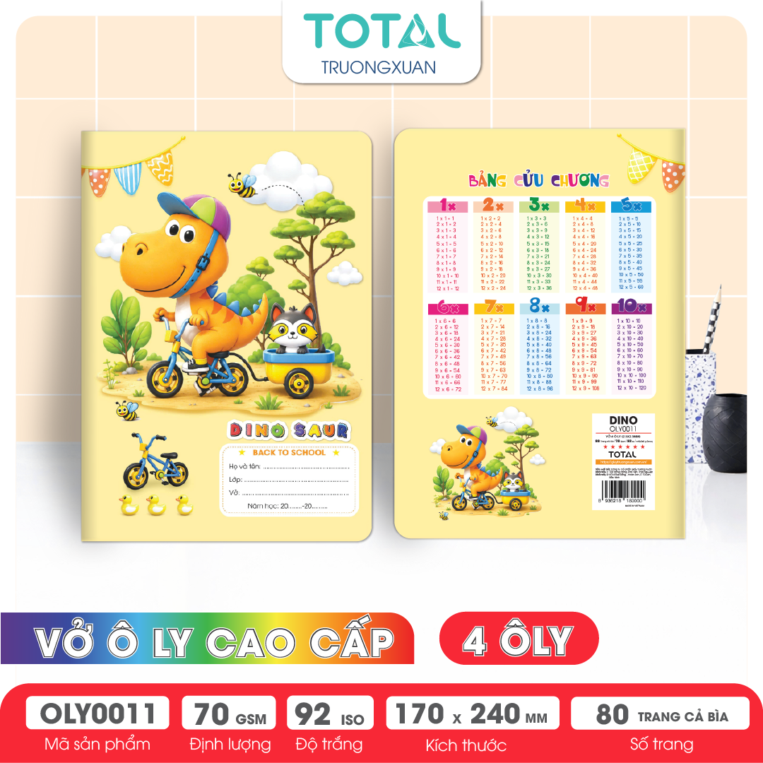 Vở oly Total Dino 80 trang 4 ôly