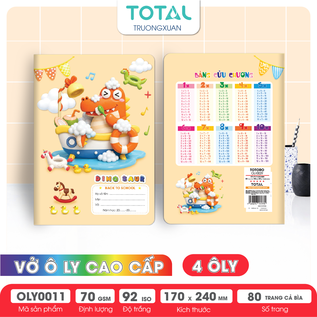 Vở oly Total Dino 80 trang 4 ôly
