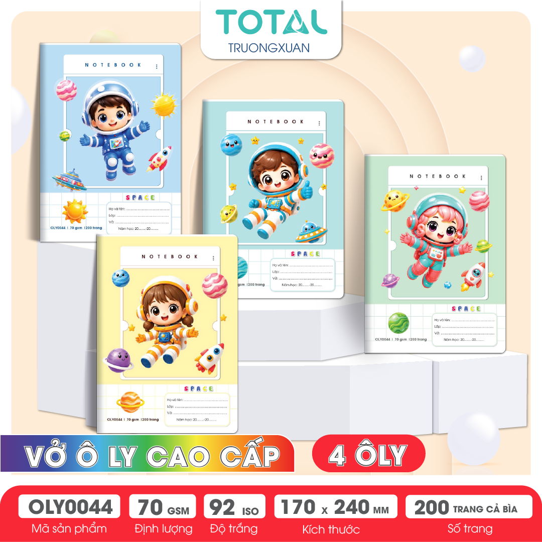 Vở oly Total Phi Hành Gia 200 trang 4 ôly