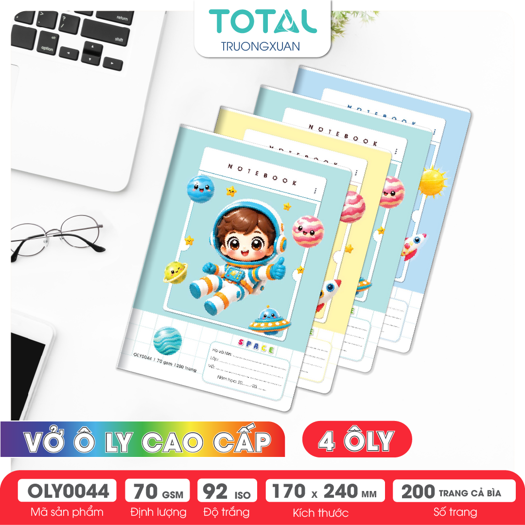 Vở oly Total Phi Hành Gia 200 trang 4 ôly