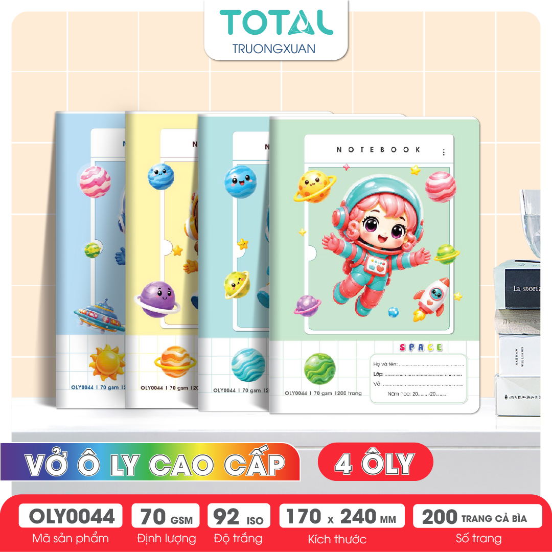 Vở oly Total Phi Hành Gia 200 trang 4 ôly