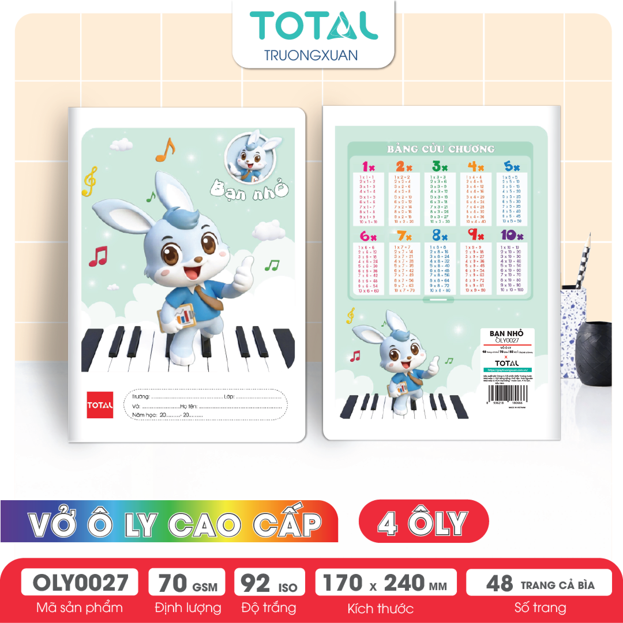 Vở oly Total Bạn Nhỏ 48 trang 4 ôly
