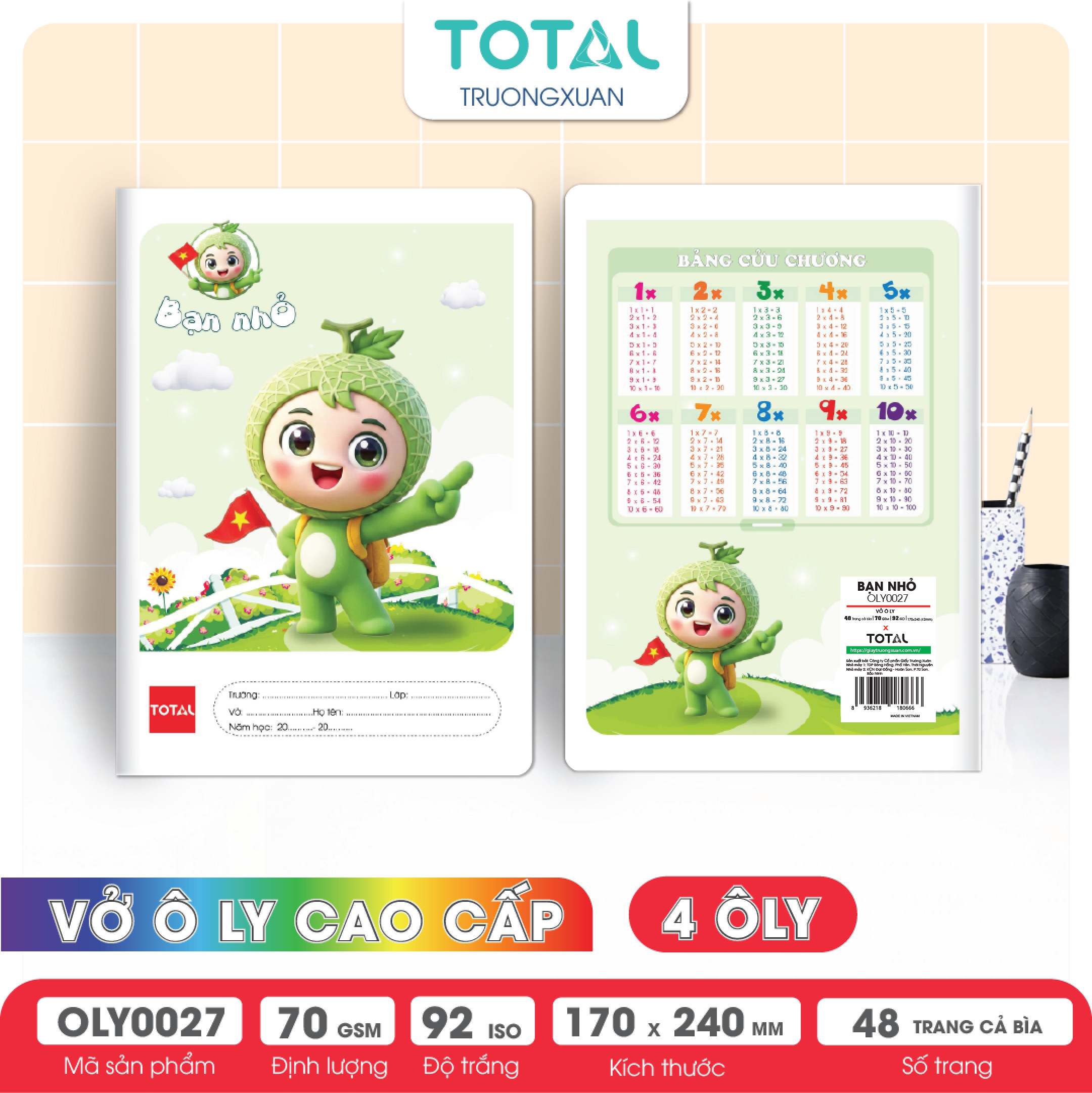 Vở oly Total Bạn Nhỏ 48 trang 4 ôly