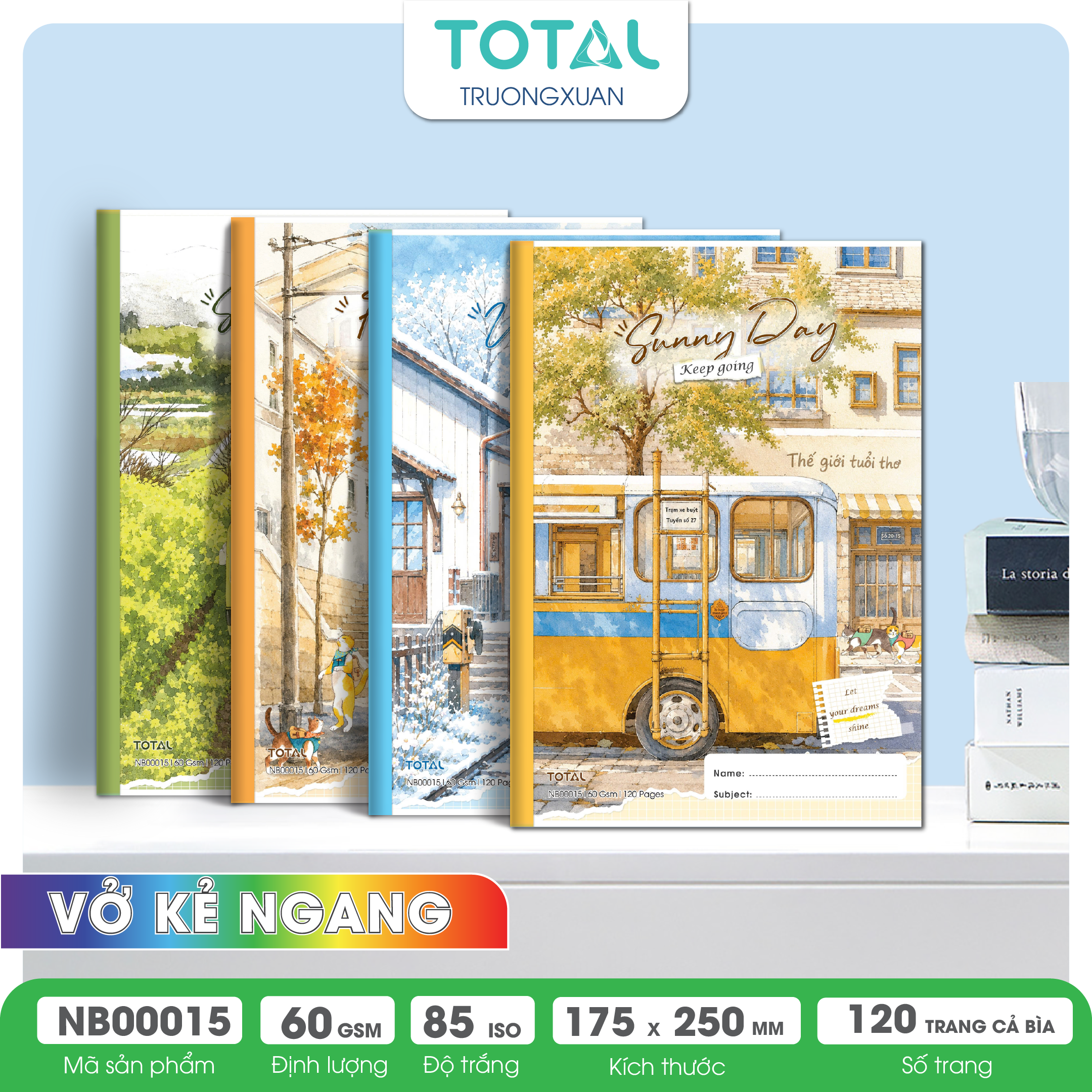Vở kẻ ngang Total Journeys 120 trang