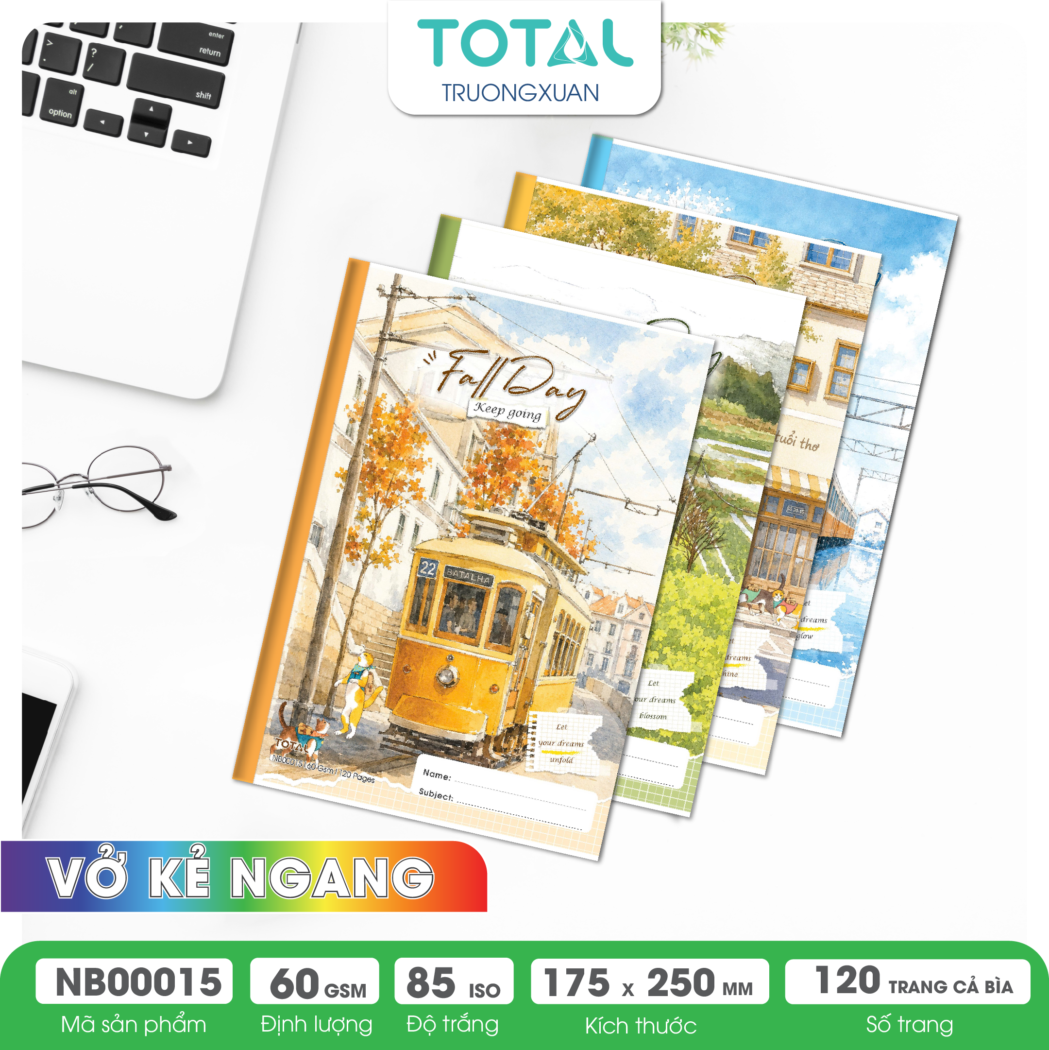 Vở kẻ ngang Total Journeys 120 trang